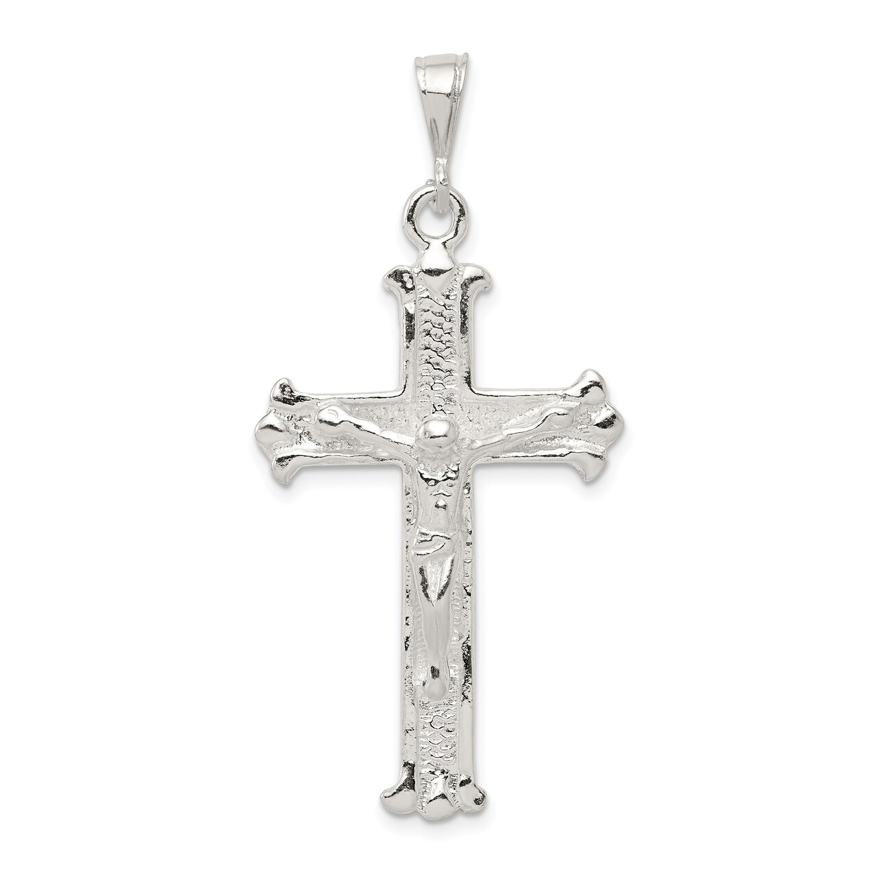 Sterling Silver Crucifix Pendant Religious Jewelry 49.9mm x 23.6mm